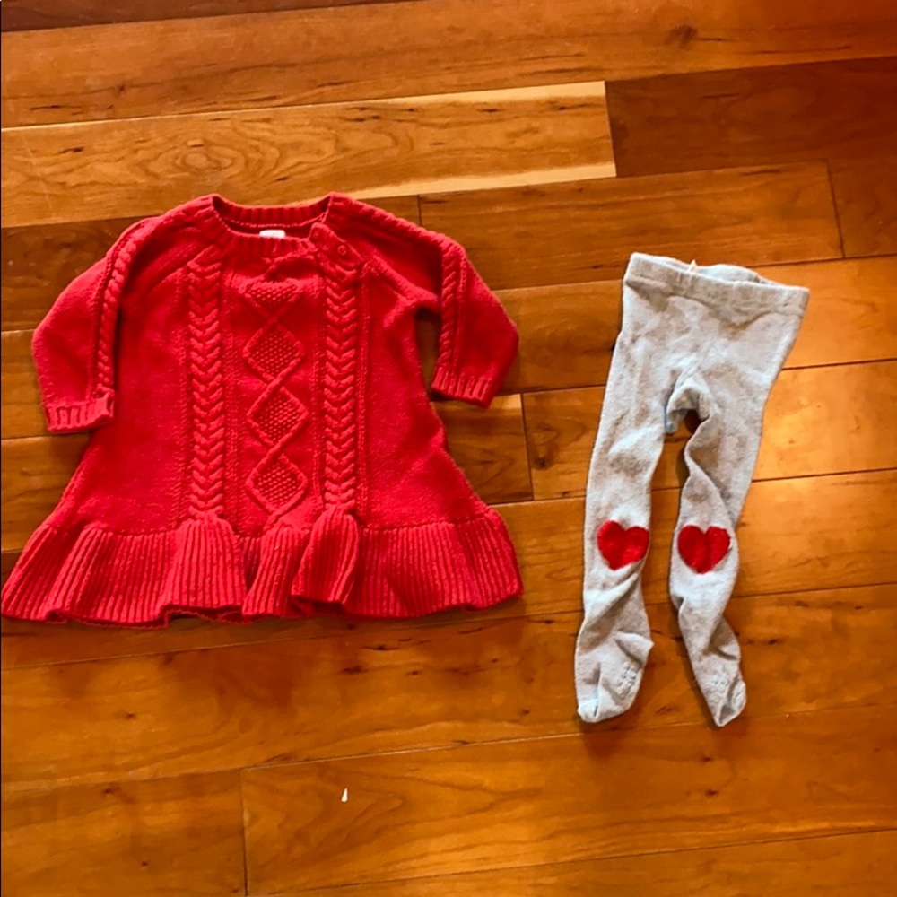 Gap dress and tights